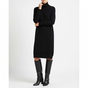 Ralph Lauren Purple Label Cashmere Sweater Dress Black Small Quiet Luxury New